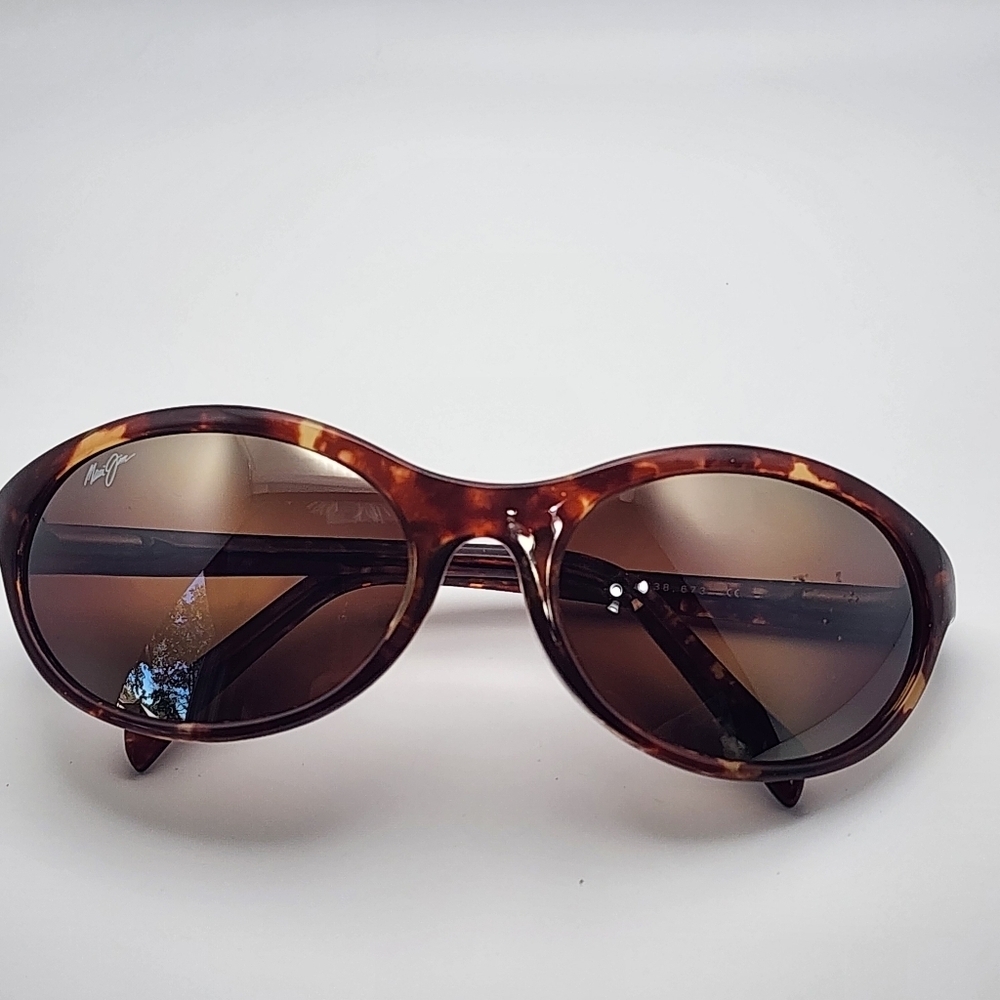 Maui Jim Polarized Tortoiseshell Sunglasses & Case - Picture 3 of 10